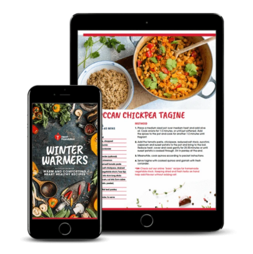 Image of free ebook on healthy eating from the Heart Foundation